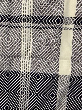 Vintage Black and White Plaid type Print Fabric